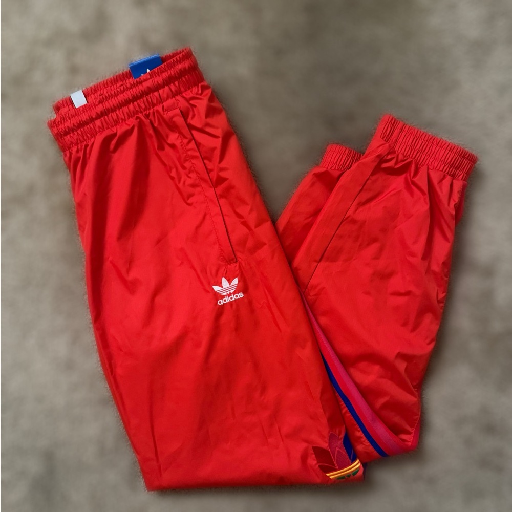 Adidas 3D Trefoil 3-Stripes Track Pants - Active Red